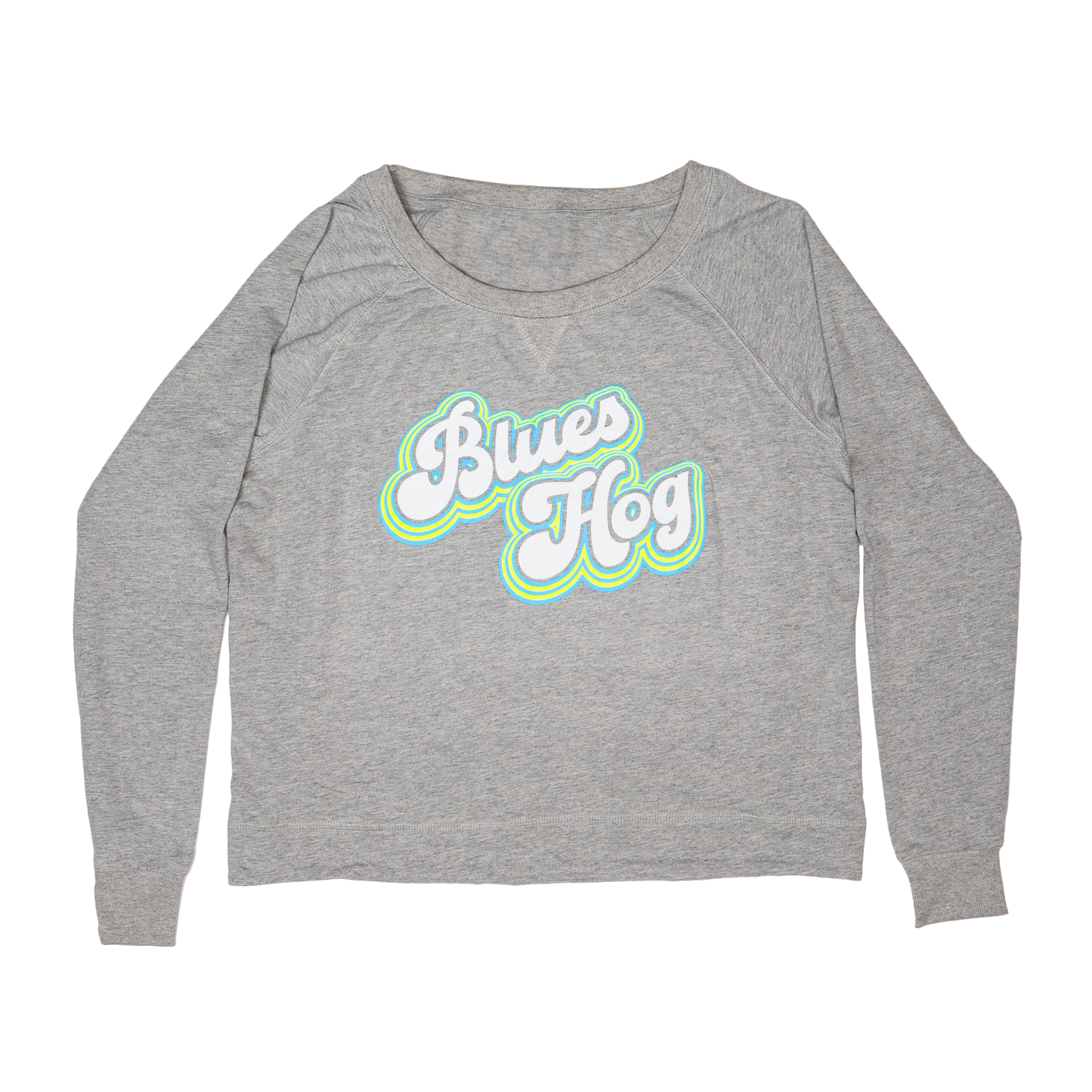 Blues Hog Outline Long Sleeve Crewneck - Blues Hog