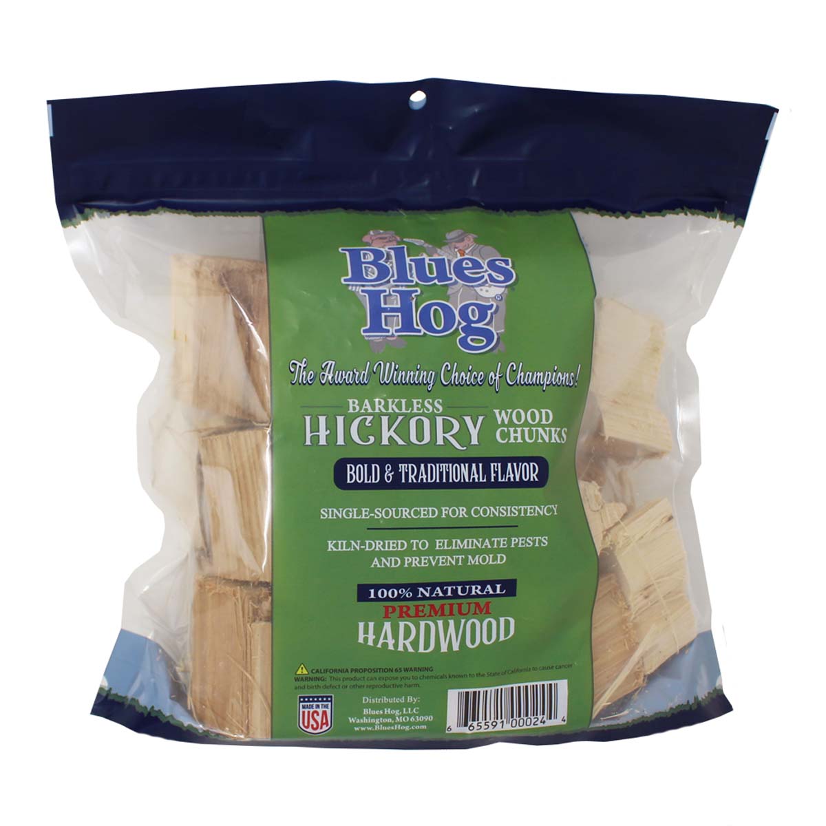 Blues Hog Barkless Hickory Wood Chunks - Blues Hog