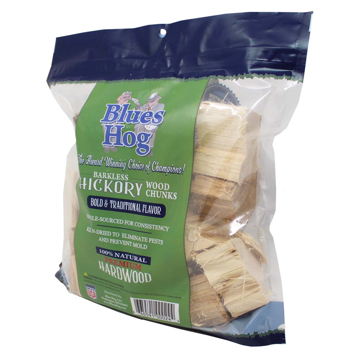 Blues Hog Barkless Hickory Wood Chunks - Blues Hog
