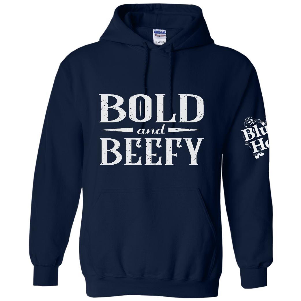 Navy Bold & Beefy Hoodie - Blues Hog - Blues Hog