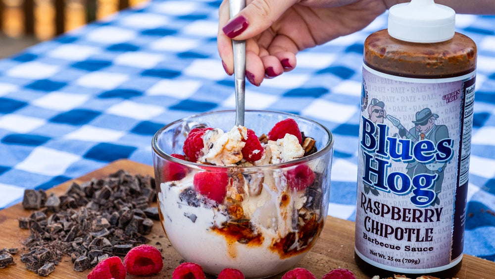 Sweet and Spicy Raspberry Chipotle Sundae