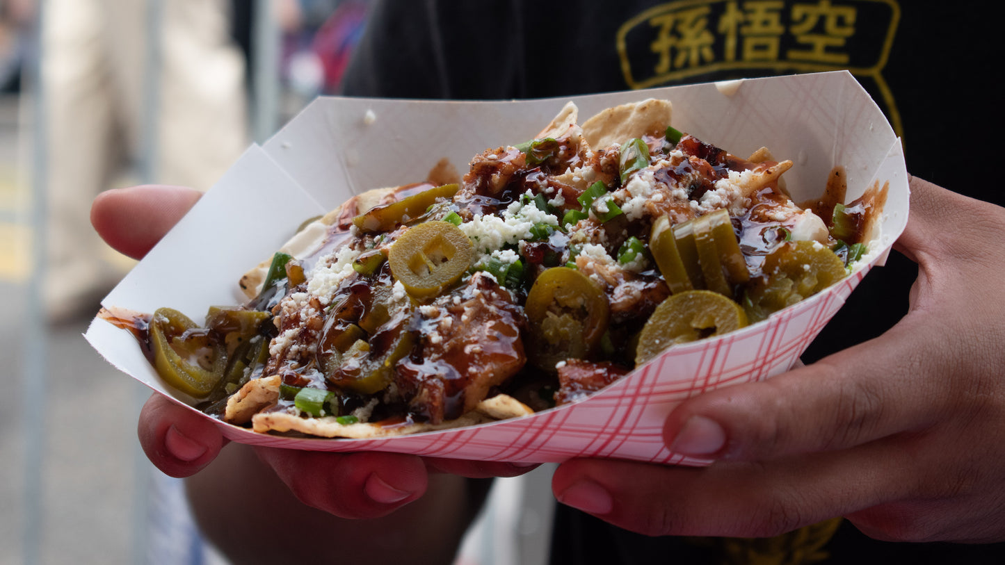 Fully Loaded Pork Belly Nachos