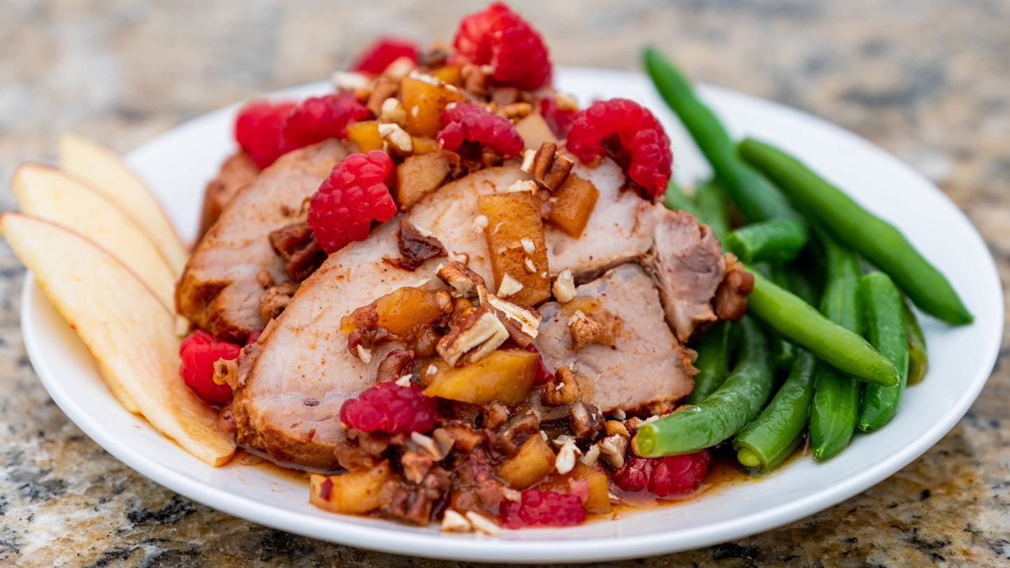 Crockpot Raspberry Chipotle Pork Loin