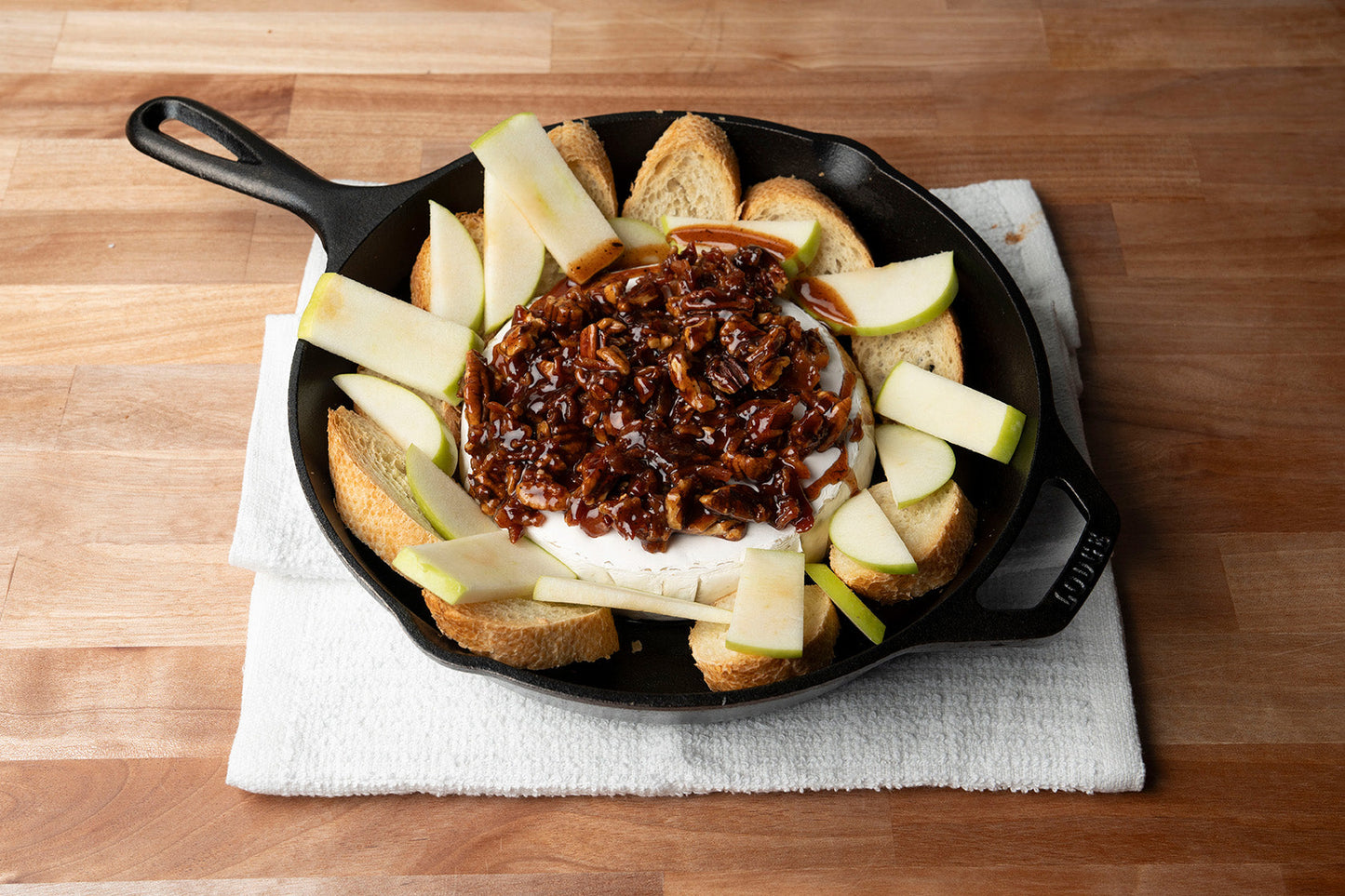 Whiskey Blues Baked Brie with Bacon & Pecans