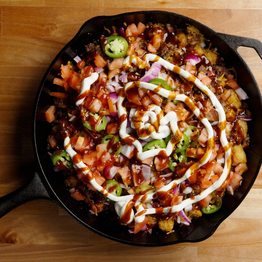 Cowboy BBQ Tater Tot Skillet