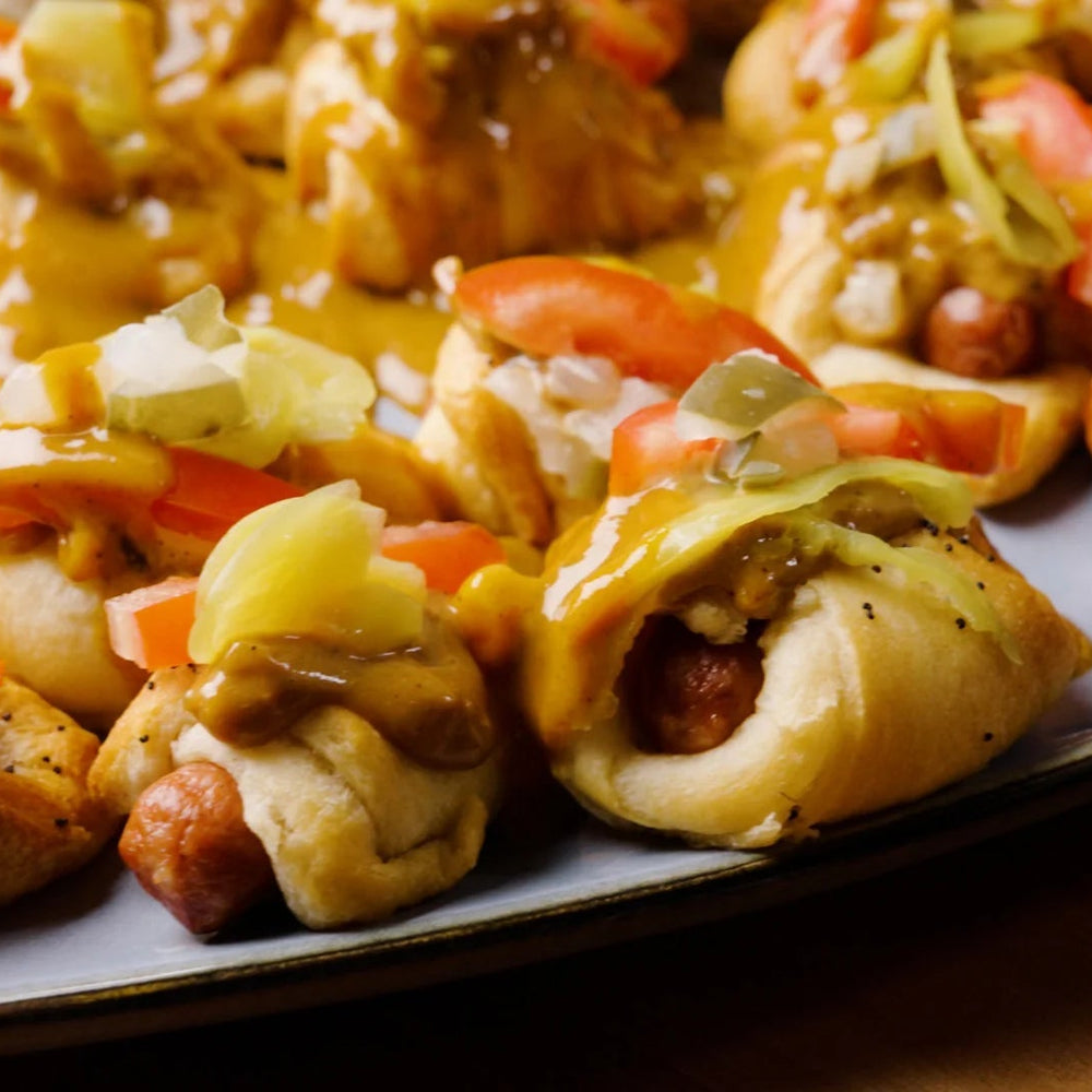 Mini Chicago Style Hot Dogs