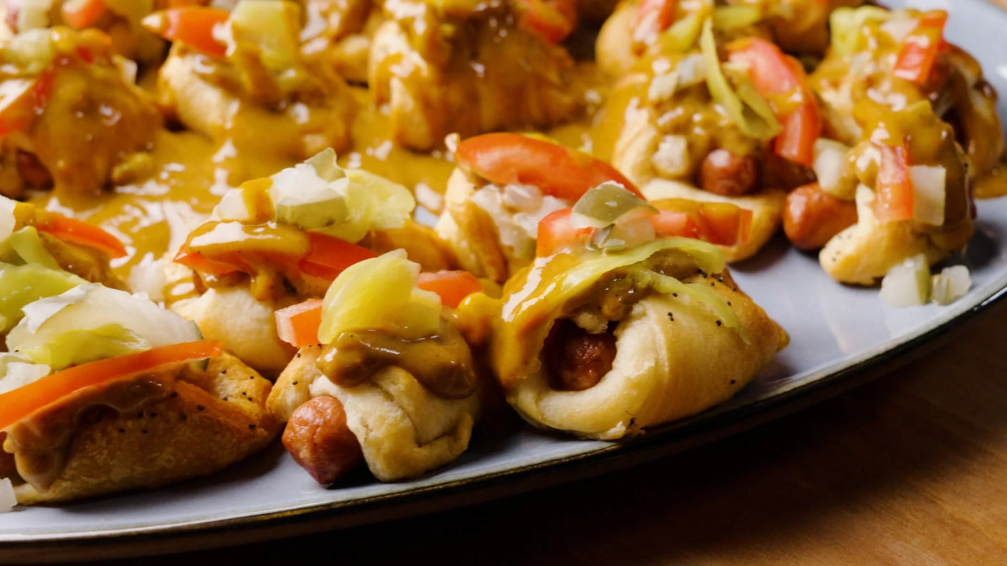 Mini Chicago Style Hot Dogs
