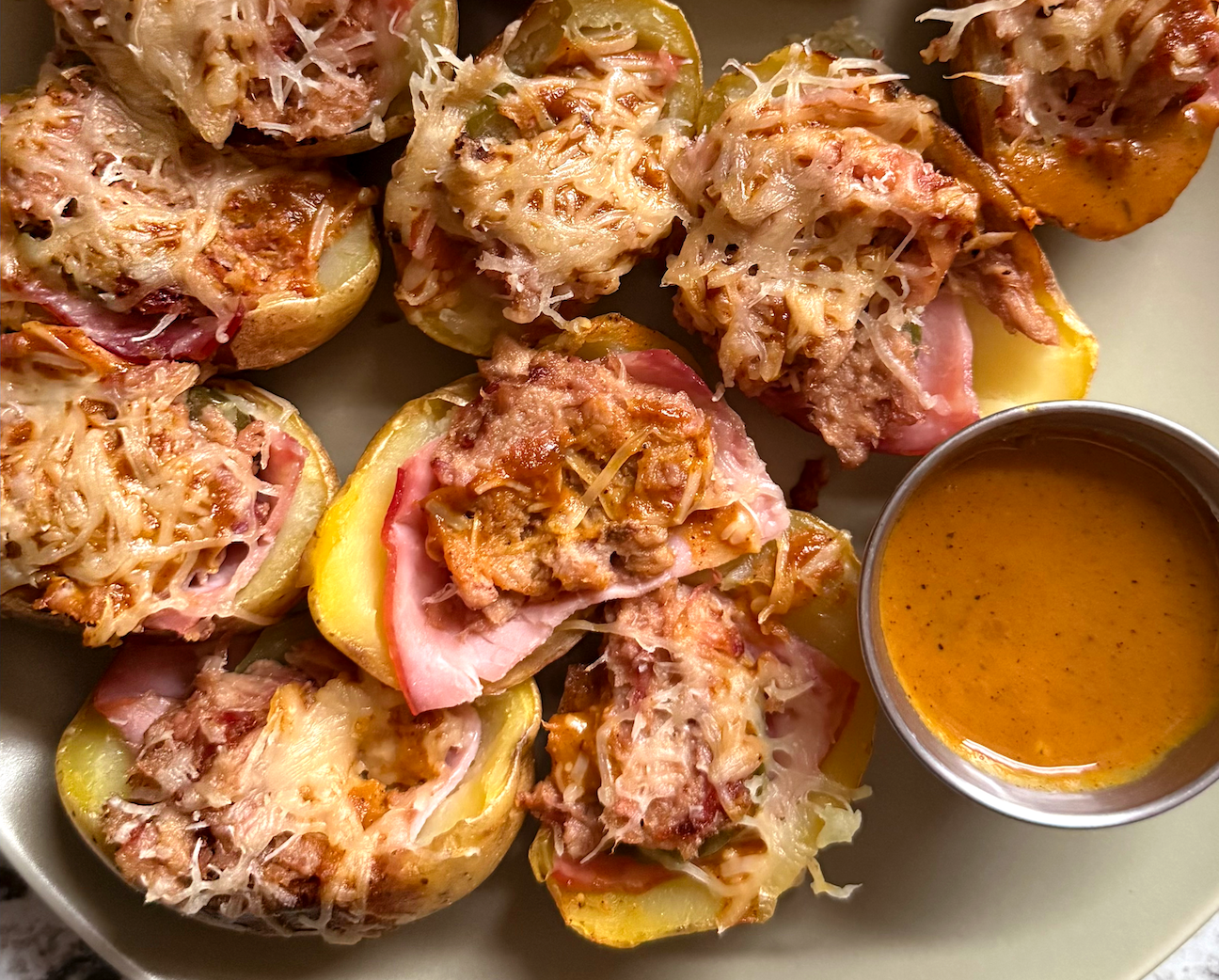 Cuban Sandwich-Style Potato Skins