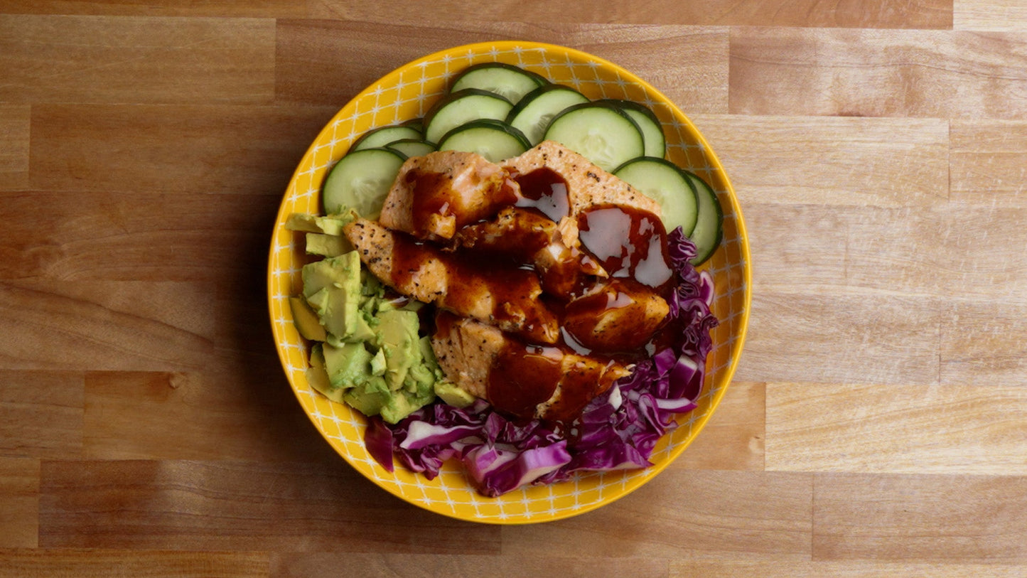 Whiskey Blues Salmon Rice Bowl