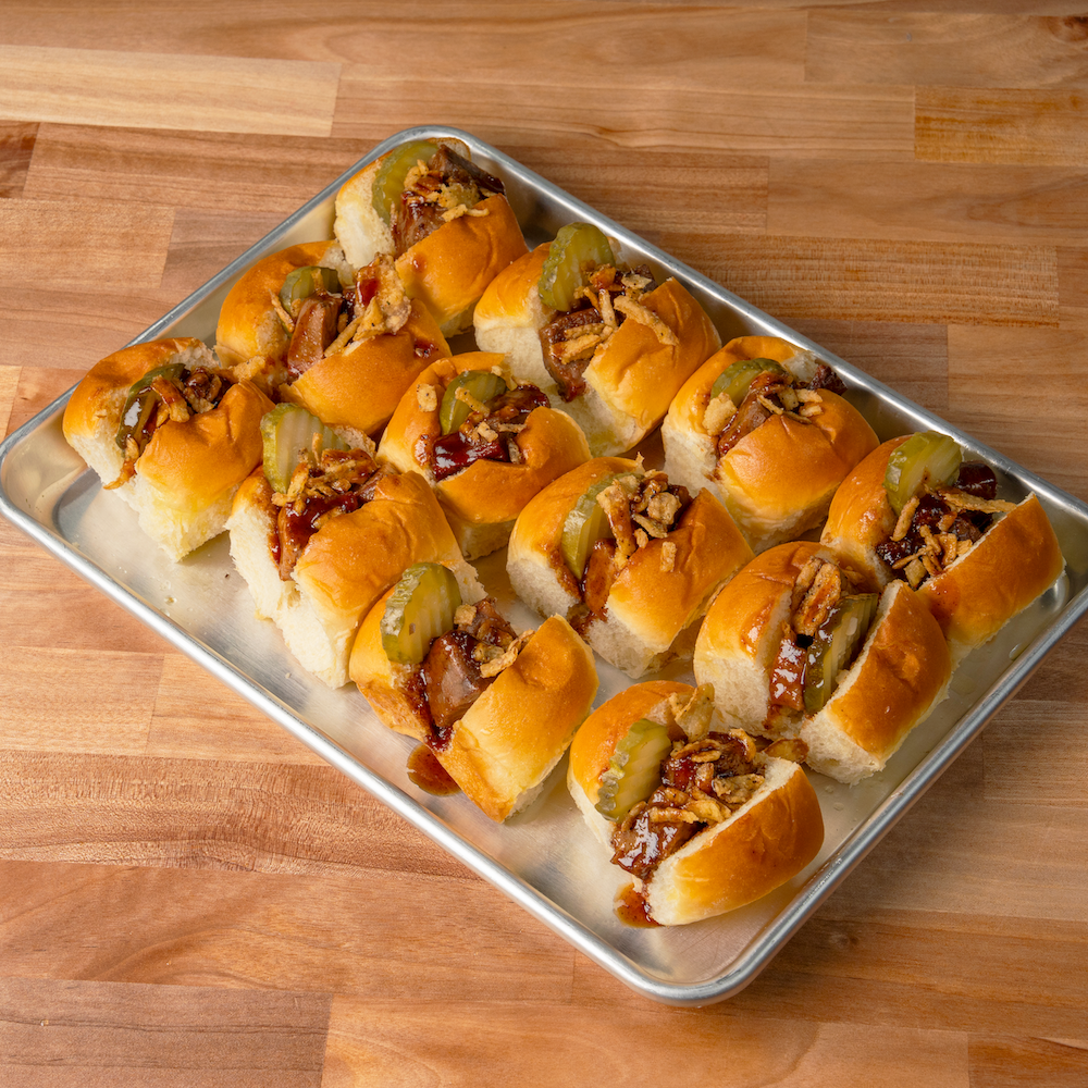 BBQ Pickle Crunch Sliders