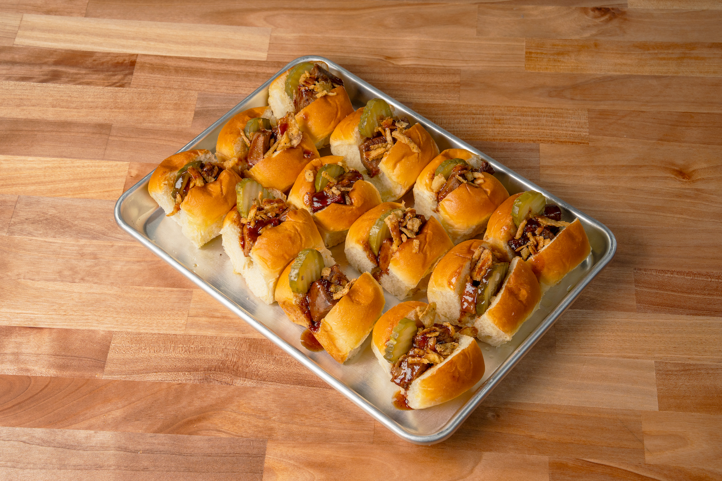 BBQ Pickle Crunch Sliders