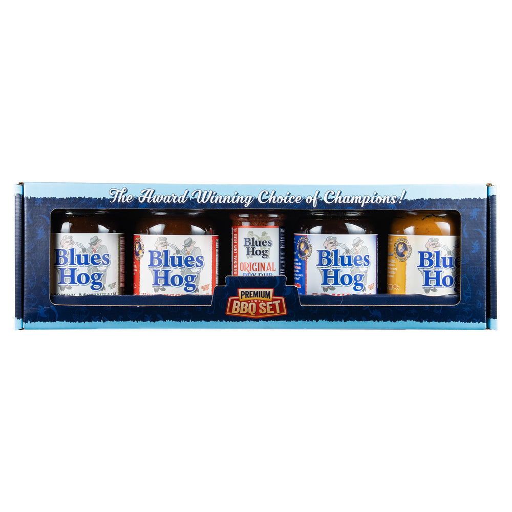 Blues Hog Premium Gift Set – BBQ Sauce & Rub Sampler Pack | Choice of Champions Variety Pack, All‑Natural & Made in the USA