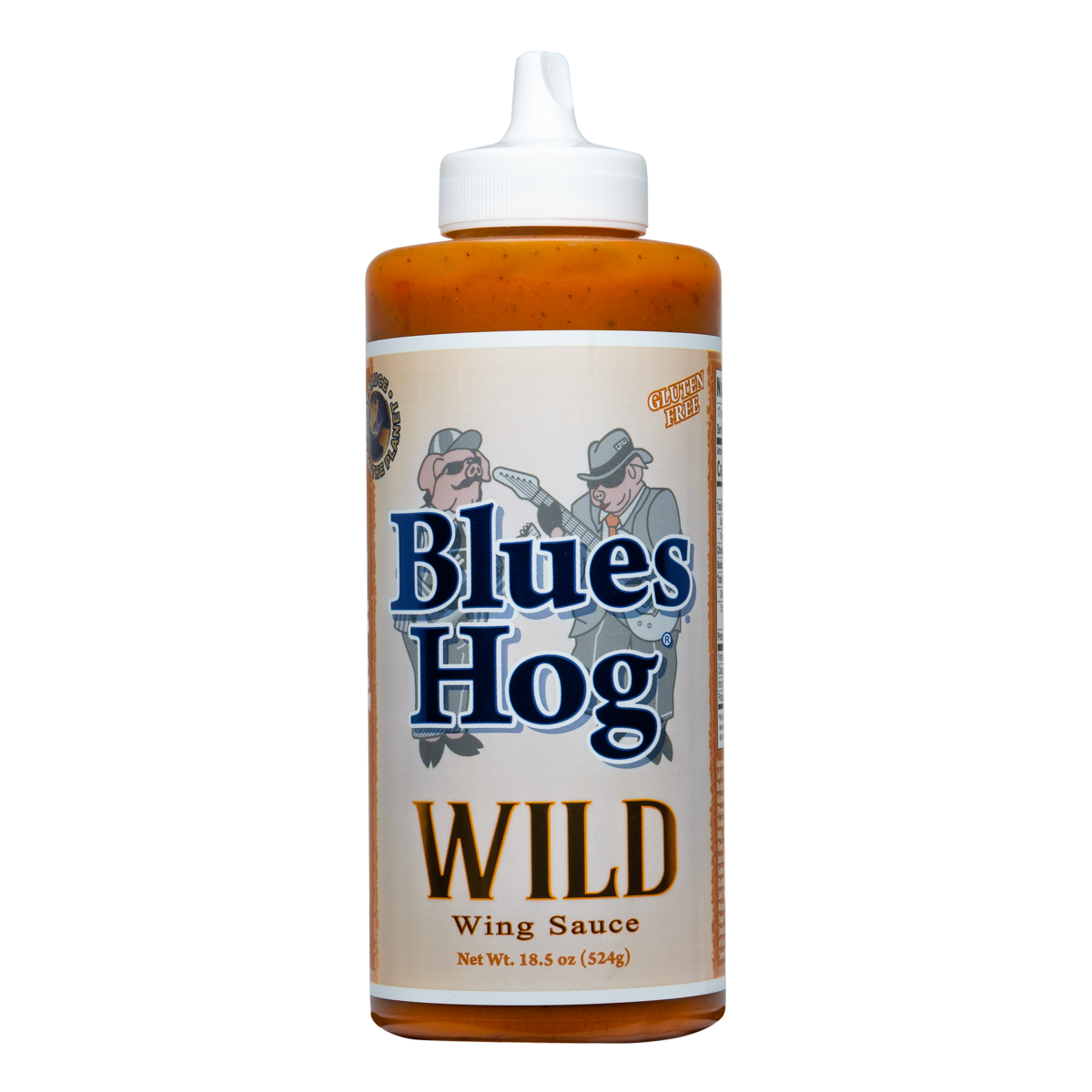 Front of a bottle of Blues Hog Wild Wing Sauce