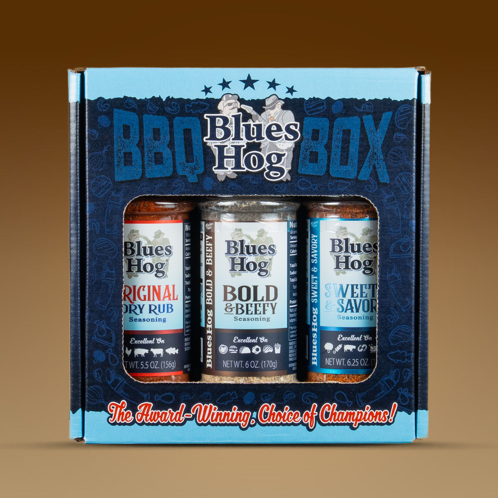 Blues Hog Seasonings BBQ Box – Original, Bold & Beefy & Sweet & Savory Variety Pack - Blues Hog