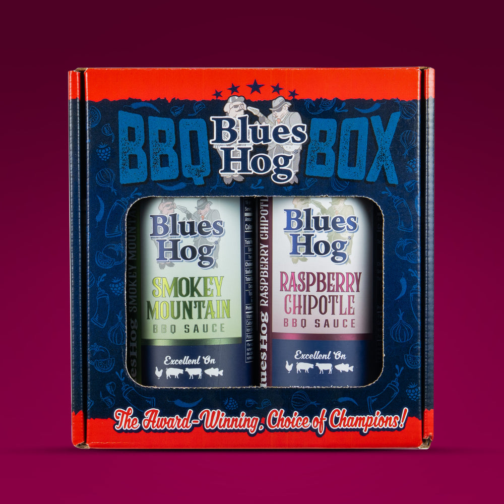 Blues Hog Sauce BBQ Box – Raspberry Chipotle & Smokey Mountain Variety Pack - Blues Hog