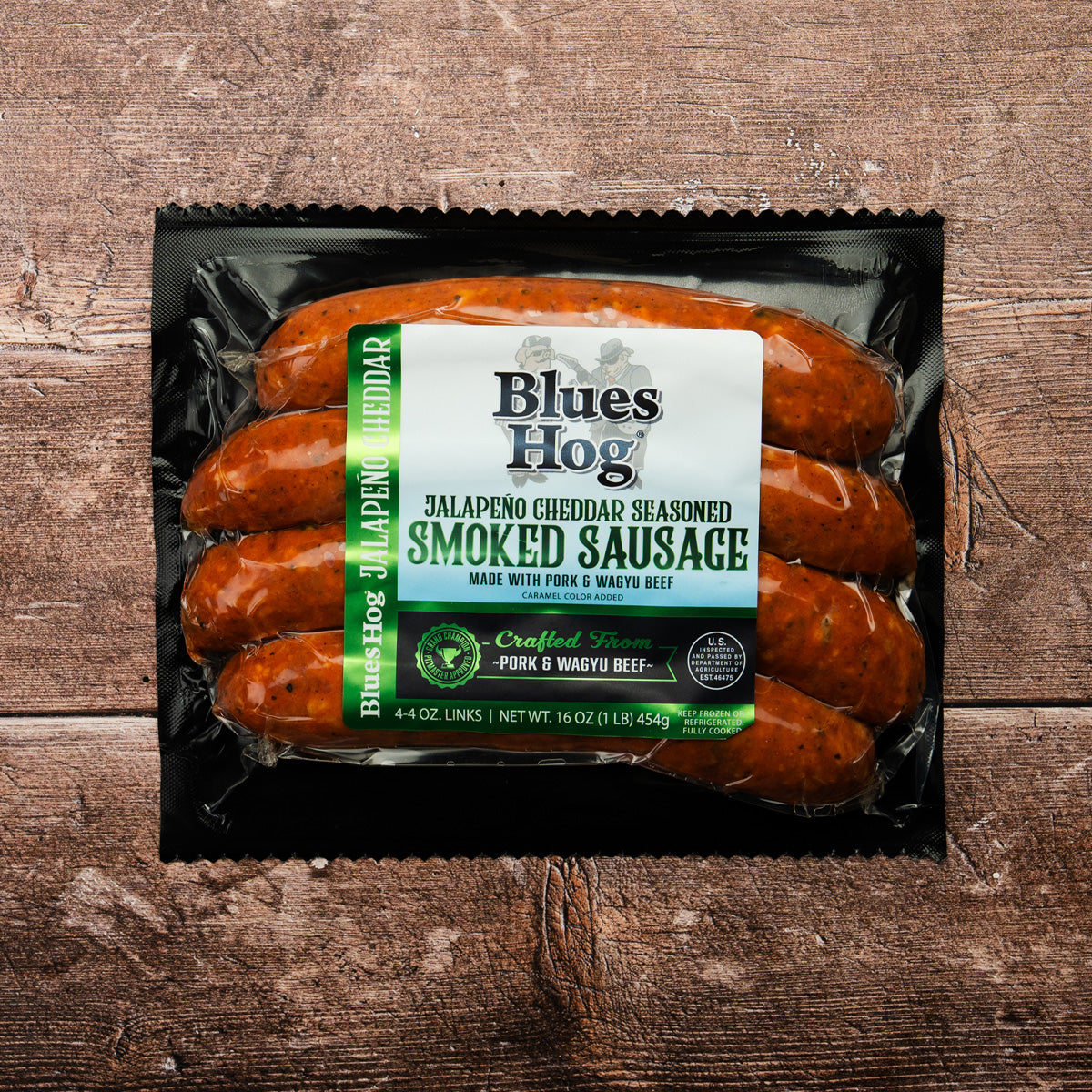 Jalapeño Cheddar Smoked Sausage - Blues Hog