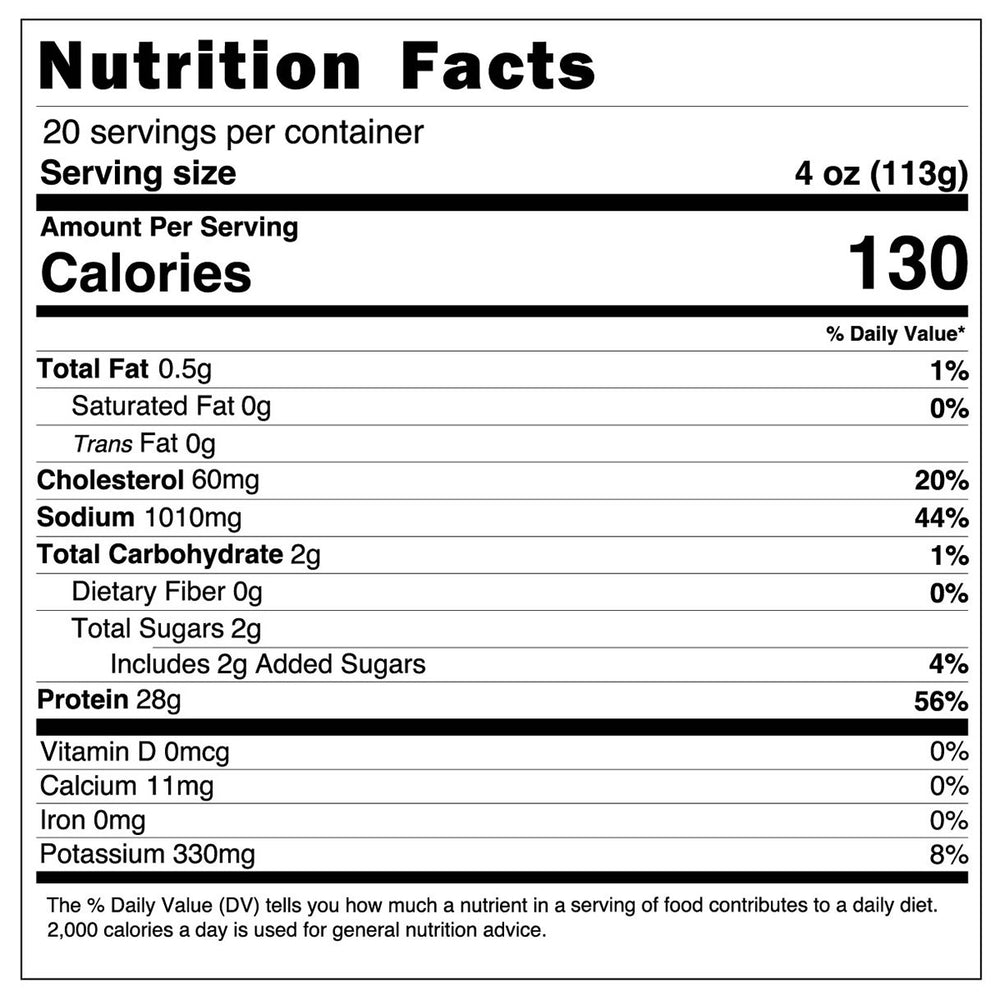 
                      
                        Sliced Turkey 5 Nutrition Panel
                      
                    